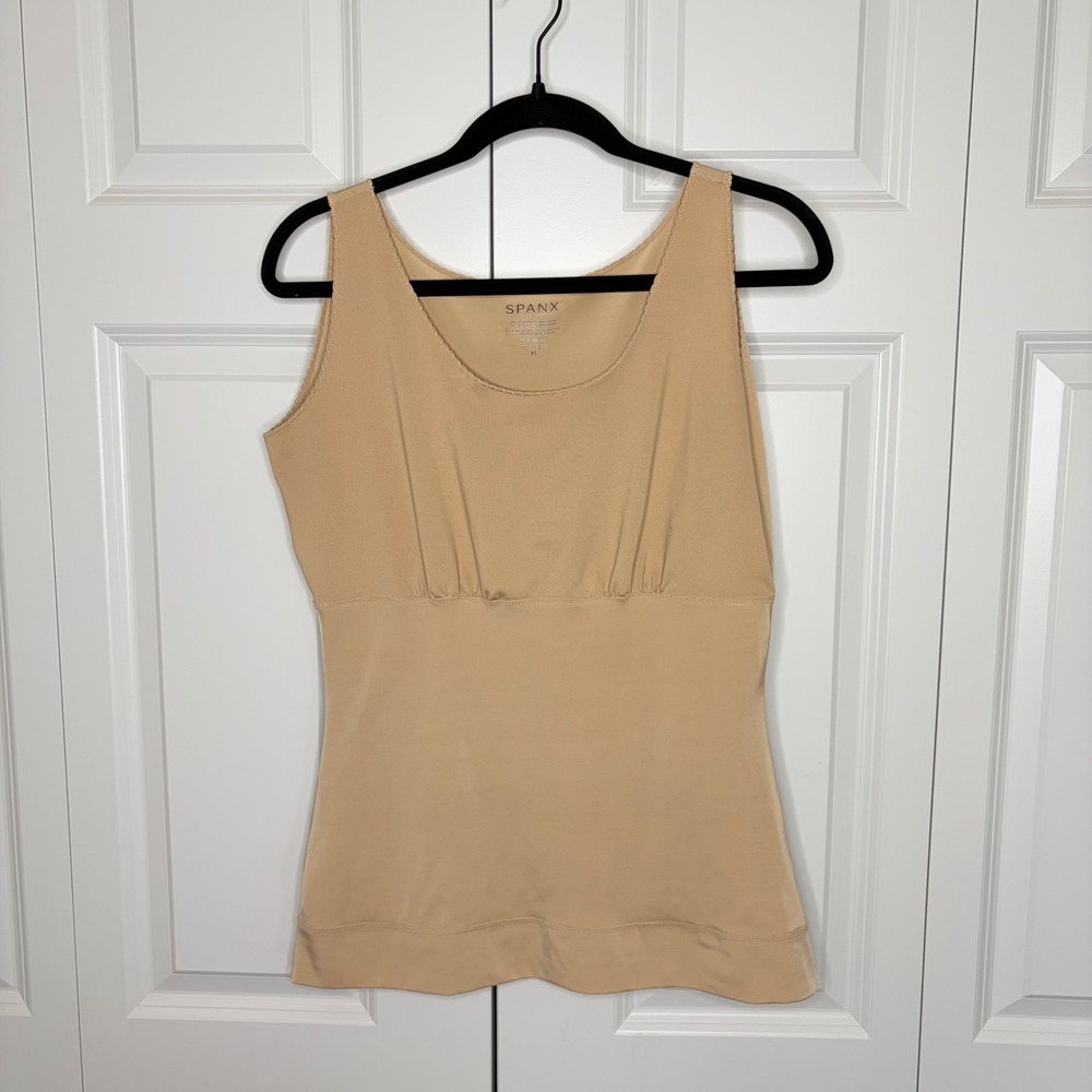 SPANX Nude Shaping Tank Top XL Smoothing Layering Cami - Picture 2 of 7